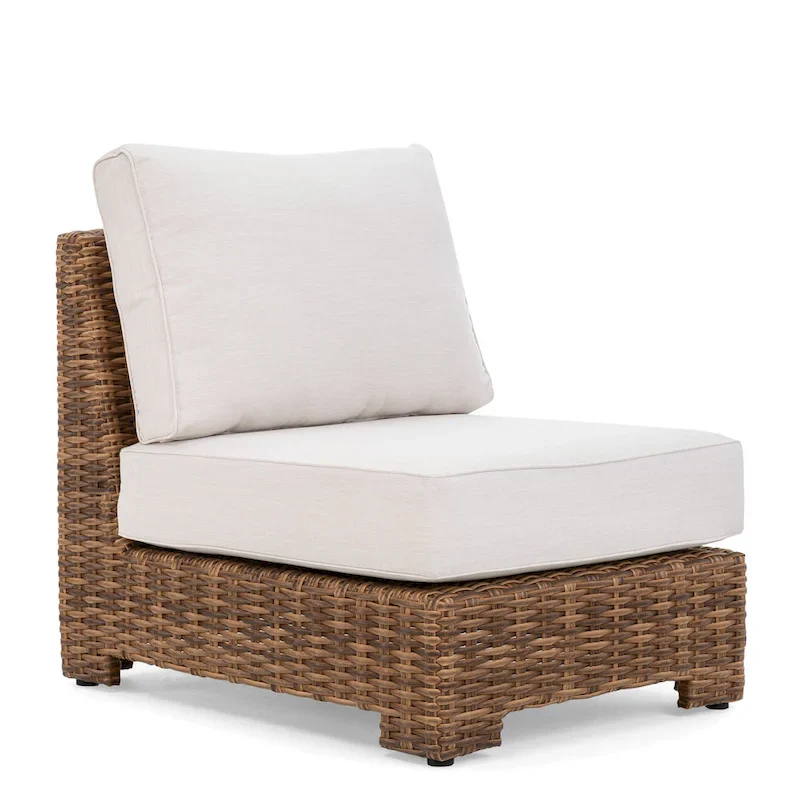 Nico Sunbrella Armless Center, Natural Teak