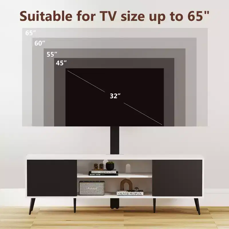 TV Stand with Swivel Mount for 50-65