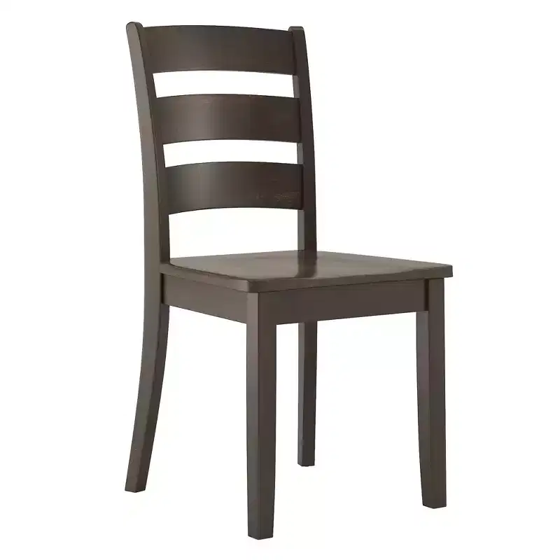 Ladder Back Wood Dining Chairs (Set of 2)