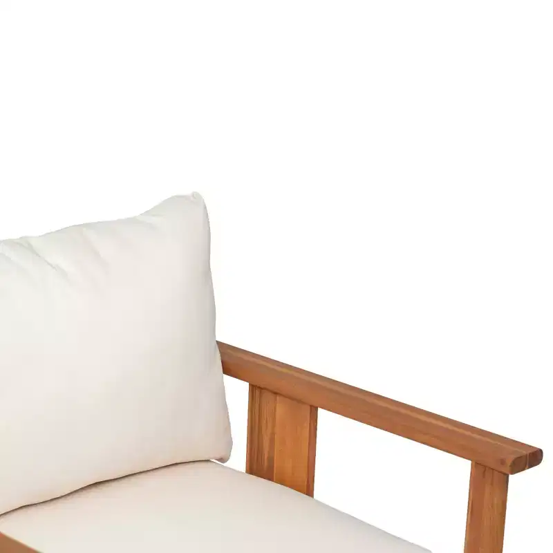 Christopher Knight Home Chalida Modern Acacia Wood Patio Club Chair with Cushion
