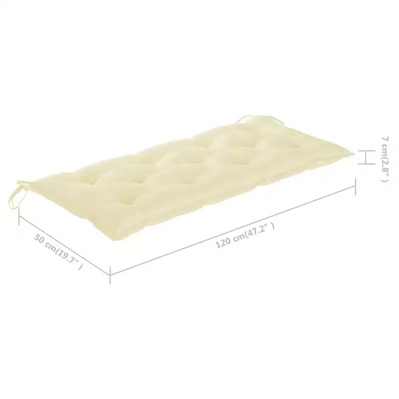 Garden Bench Natural Bamboo 47.2 in width Waterproof