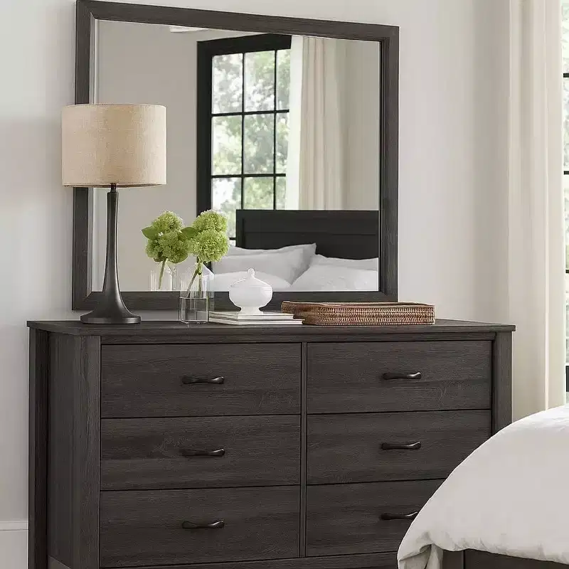 Wood Frame Rectangular Wall Mirror 39