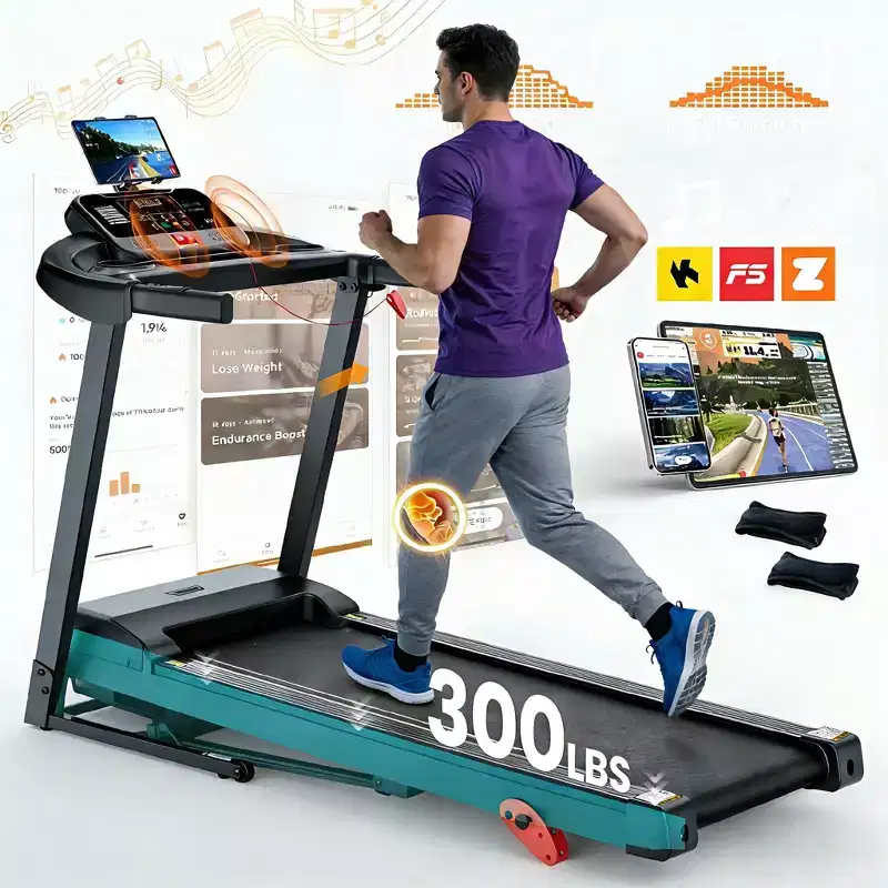 Portable Treadmill with Incline, 3.25HP Walking Pad with Handle Bar, 3-in-1 Foldable Treadmill for Home Office Small Space with Quiet Brushless