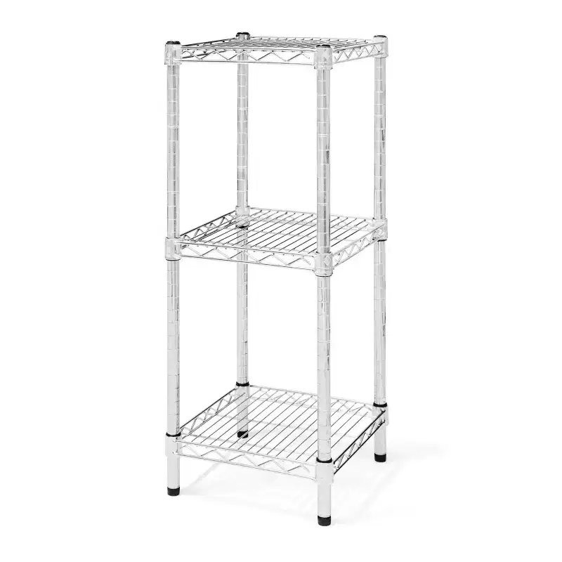 14d x 34h Chrome Wire Shelving w/ 3 Shelves