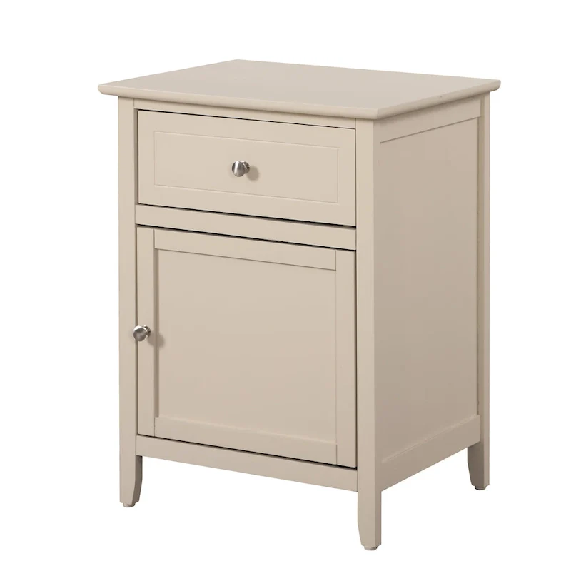 19-in Single-Drawer Nightstand with Cabinet