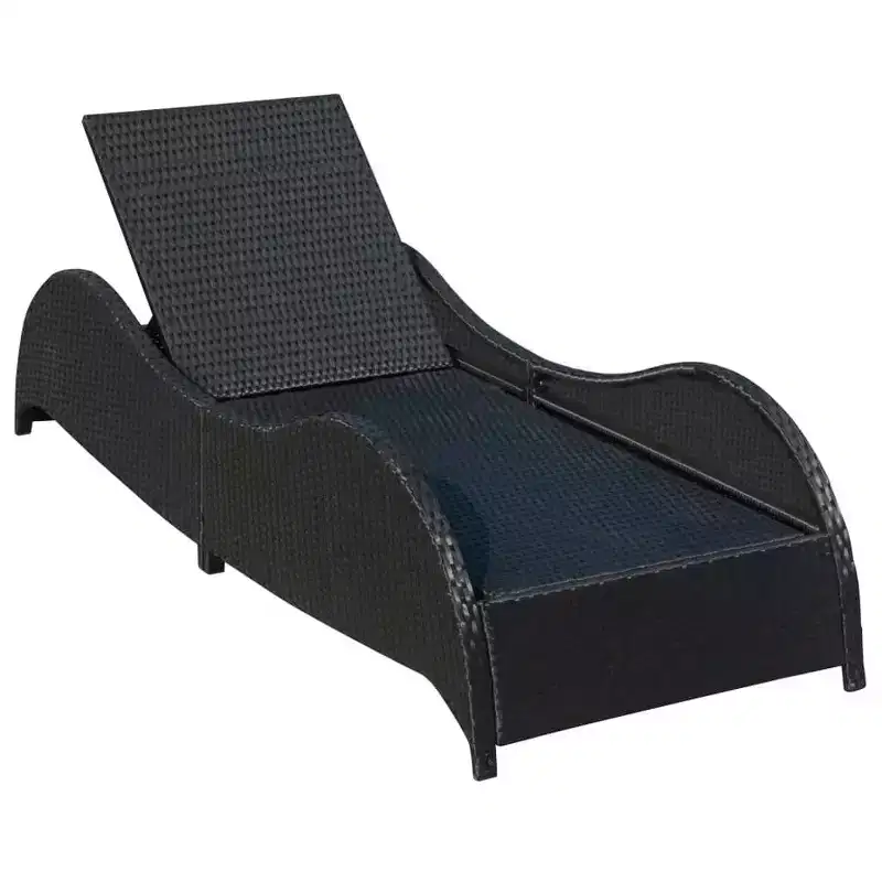 vidaXL Sun Loungers PE Rattan Large Adjustable Armrests