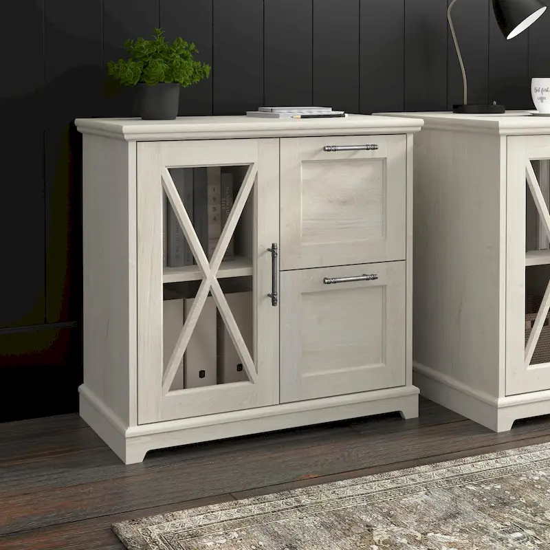 Lennox 2 Drawer Lateral File Cabinet with Shelves by Bush Furniture