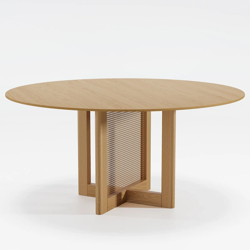 Solid Wood Round Dining Table 4-6 People