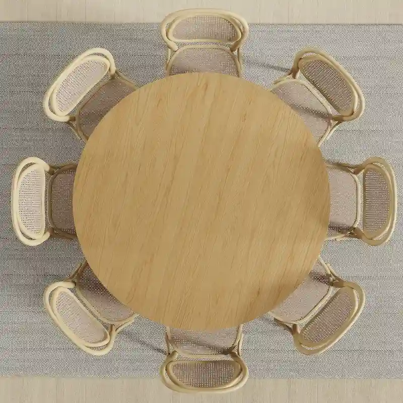 Solid Wood Round Dining Table 4-6 People