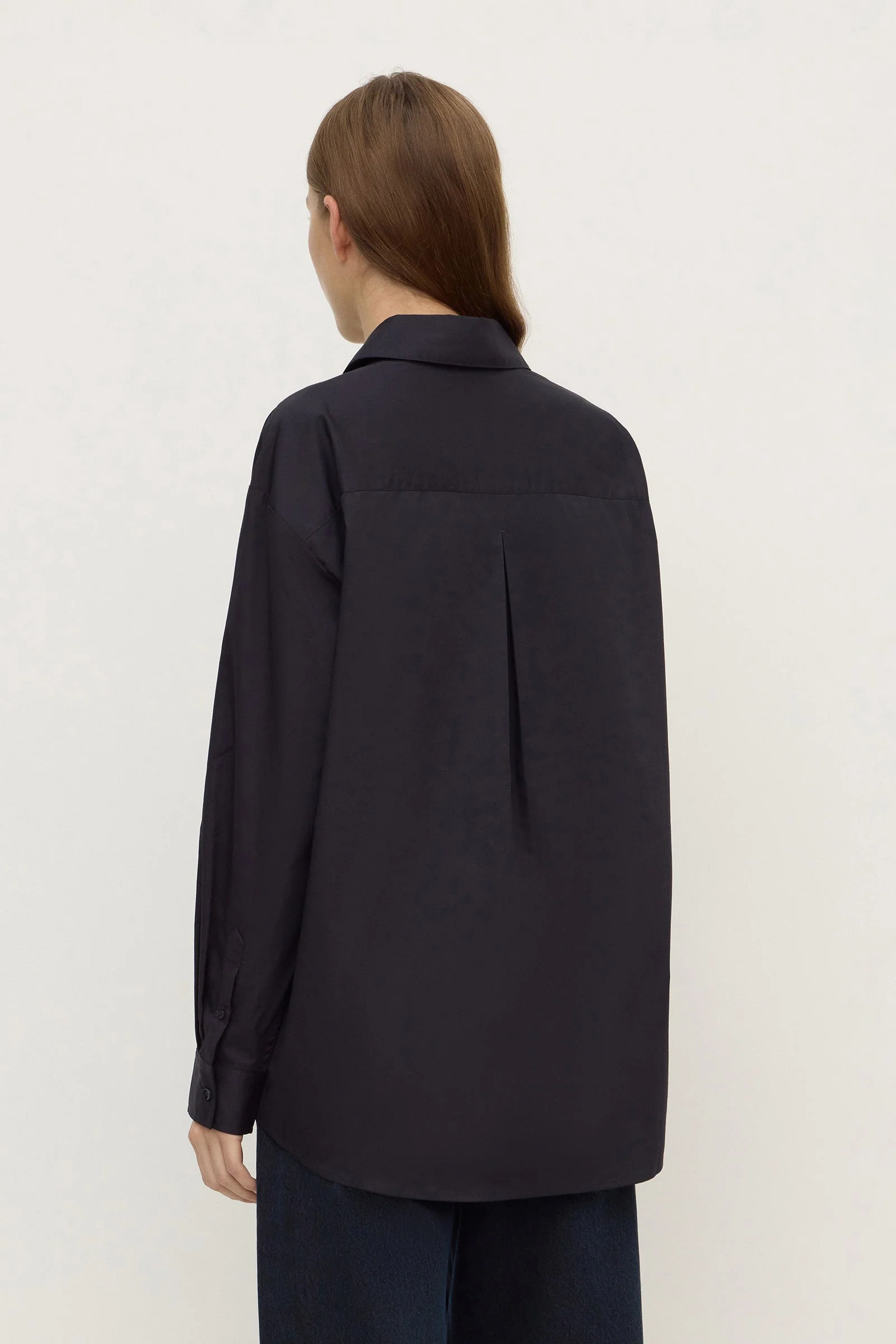 True Navy Cotton Poplin Shirt