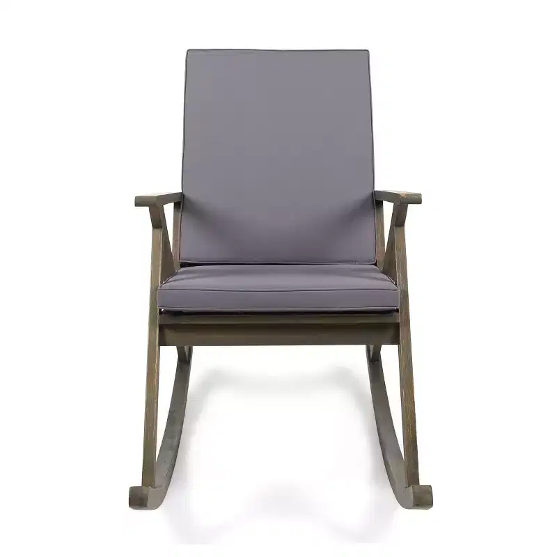 GDFStudio Sally Acacia Wood Rocking Chairs with Water Resistant Cushions(Set of 2)