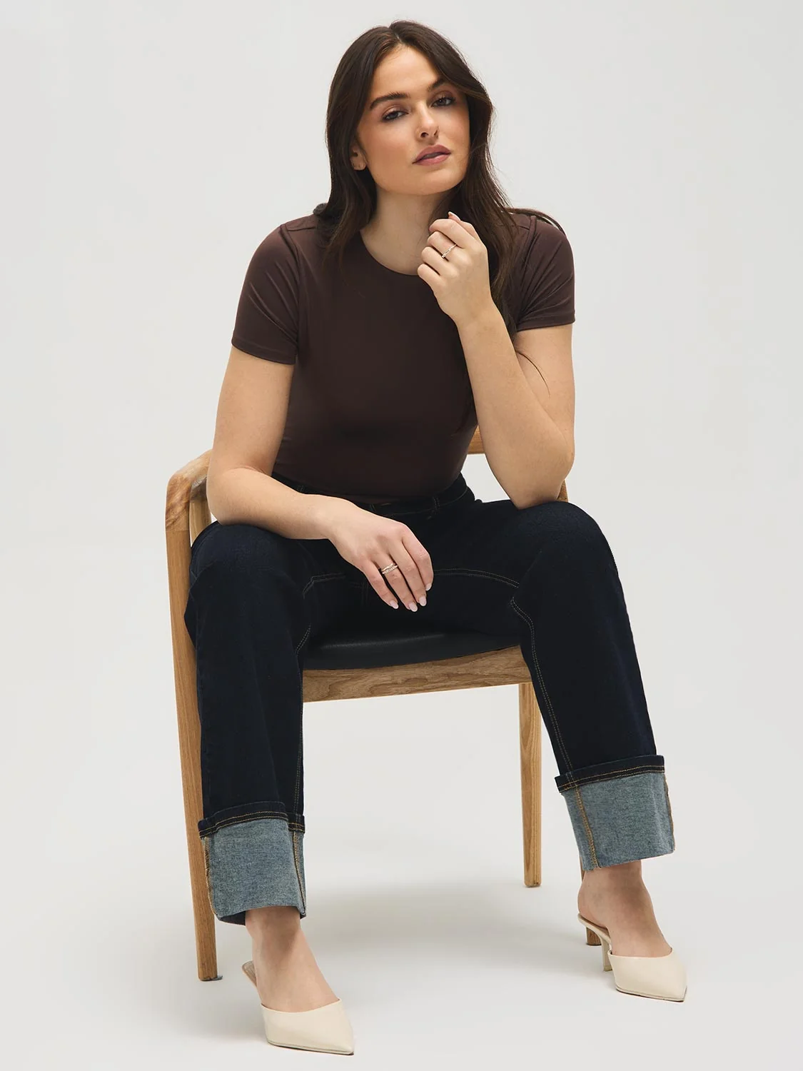 Double Layer Crew Neck T-Shirt