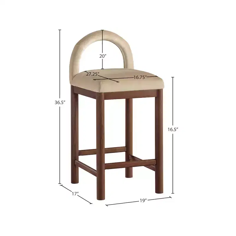 Velvet Counter Stool