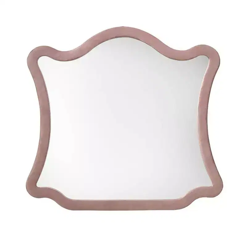 Dresser Mirror Pink Velvet