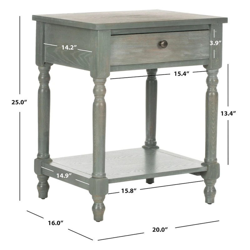 SAFAVIEH Wendel Accent Table - 20 x 16 x 25 - 20Wx16Dx25H