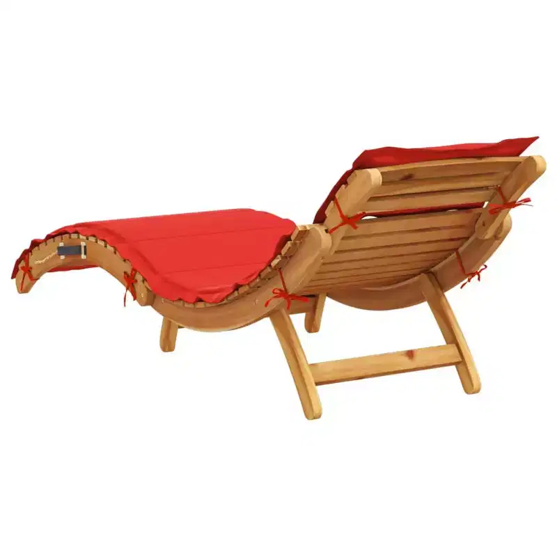 vidaXL Sun lounger21.65 x 72.44 x 25.20 in Solid Acacia Wood