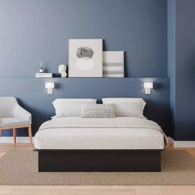 Platform Bed, No Box Spring Needed, Modern Wood Bed Frame