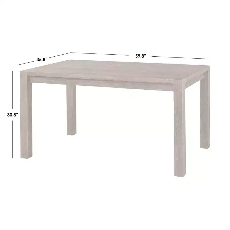 Modern Farmhouse Rectangular Dining Table Black Driftwood Seats 6