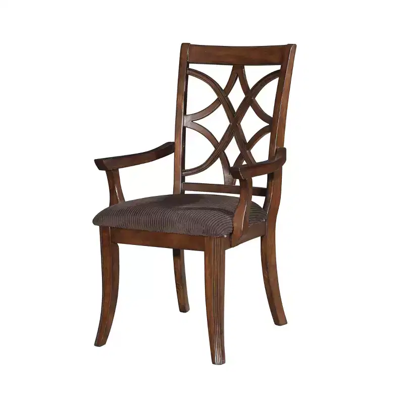 Set of 2 Keenan Arm Dining Chair Dark Walnut - Acme Furniture: Traditional Design, Microfiber Upholstery, Wood Frame