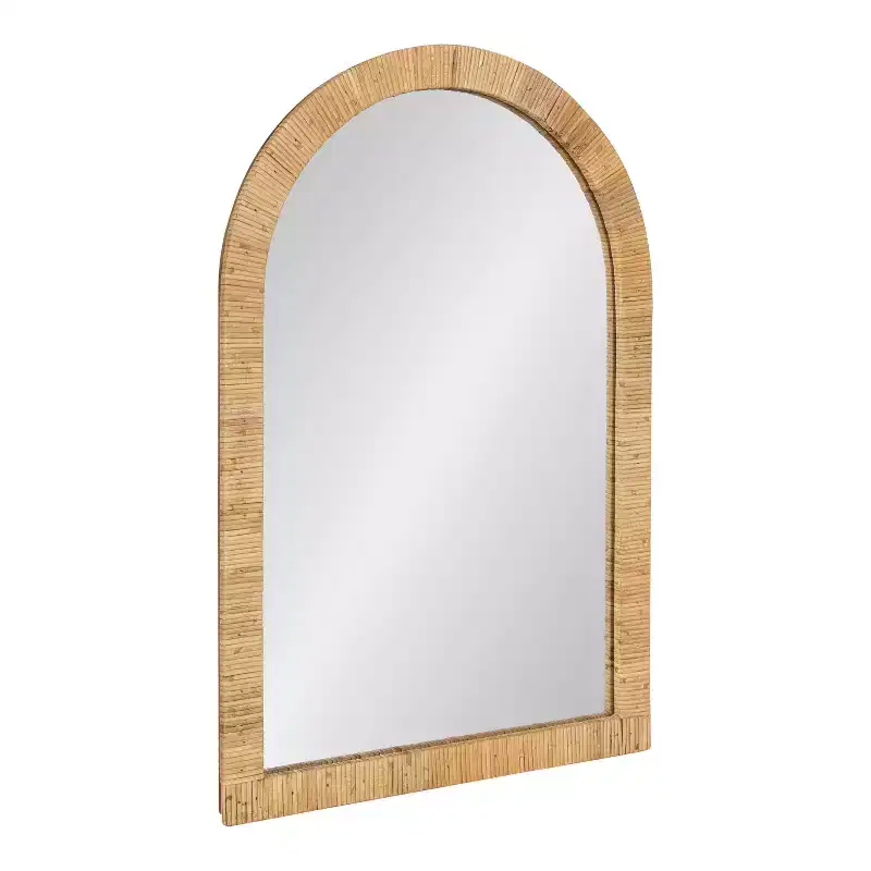 Kate and Laurel Rahfy Arch Framed Wall Mirror, 20x30, Natural