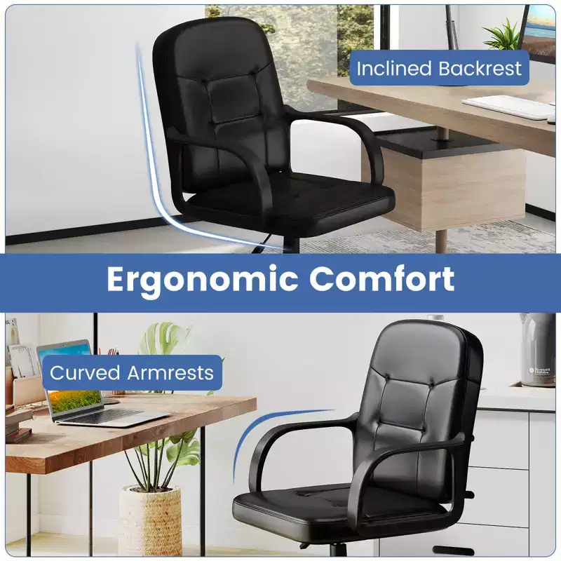 Ergonomic Mid-Back Executive Office Swivel Computer Desk Chair