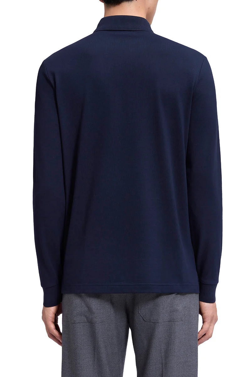 Long Sleeve Polo | Navy