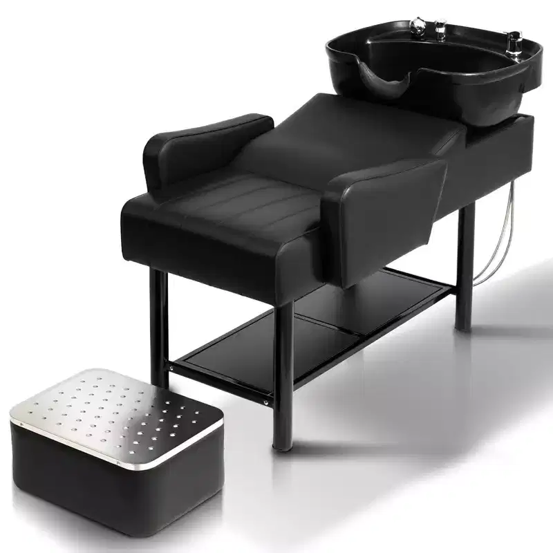 Shampoo Backwash Unit with ABS Plastic Bowl and Storage Shelf