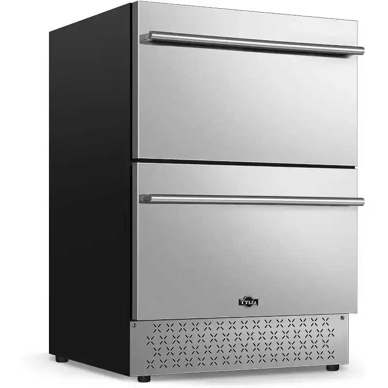 Tylza 23.42-Inch Built-In Stainless Steel Beverage Refrigerator - Home & Commercial Grade Cooler