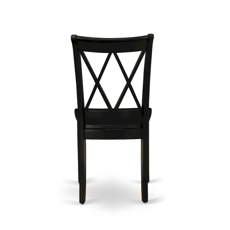 East West Furniture Dining Room Table Set Consist of a Rectangle Kitchen Table and Dining Chairs, Black (Pieces Option)