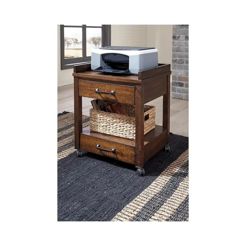 Rustic Brown Casual Printer Stand