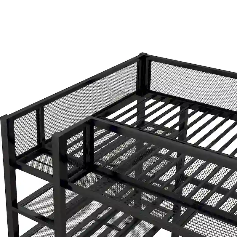 Full Loft Bed with Four Shelves