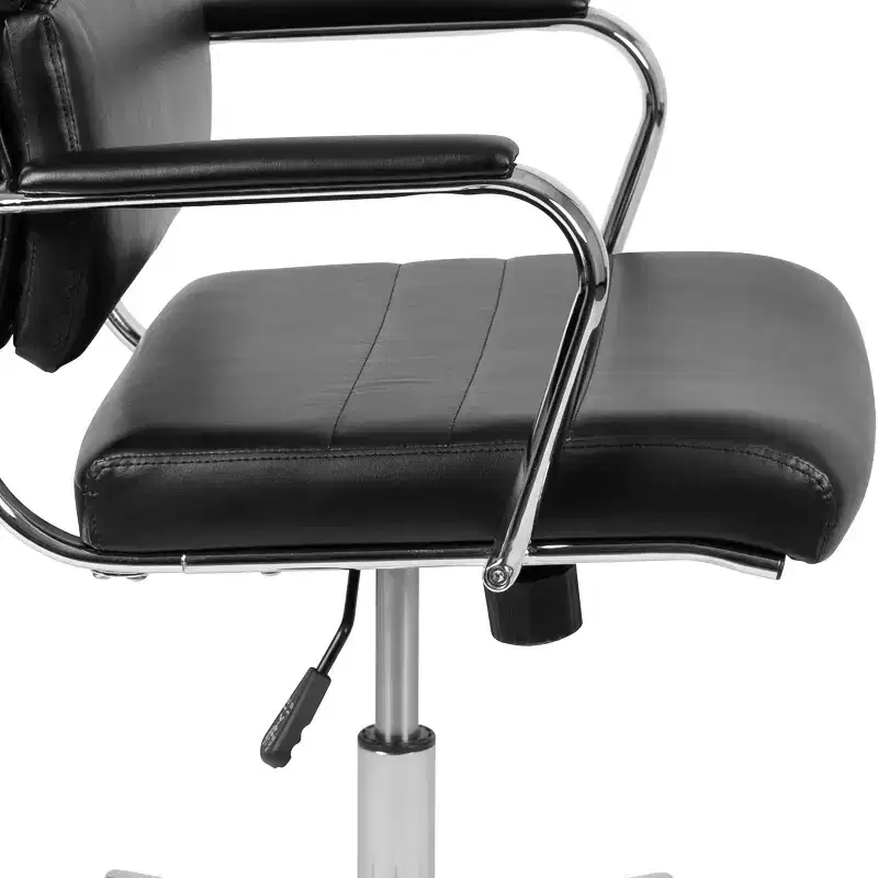 High Panel-Back Ergonomic Office Chair with Padded Metal Arms Executive Swivel Computer Desk Chair