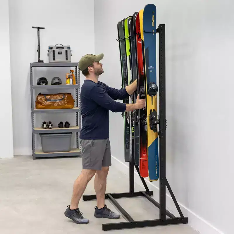 Teal Triangle Freestanding G-Ski | Holds 5 Pairs of Skis