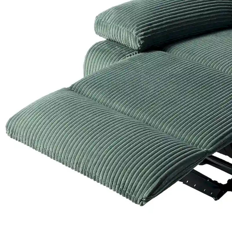 Vegan Leather Upholstered Push Back Manual Recliner Chair