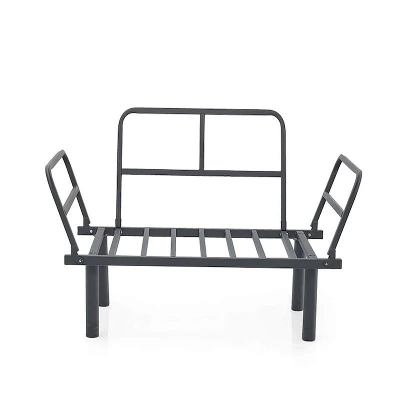 Mojay Futon Love SeatMetal frames2 Seater Plush Chenille Upholstered Sofa