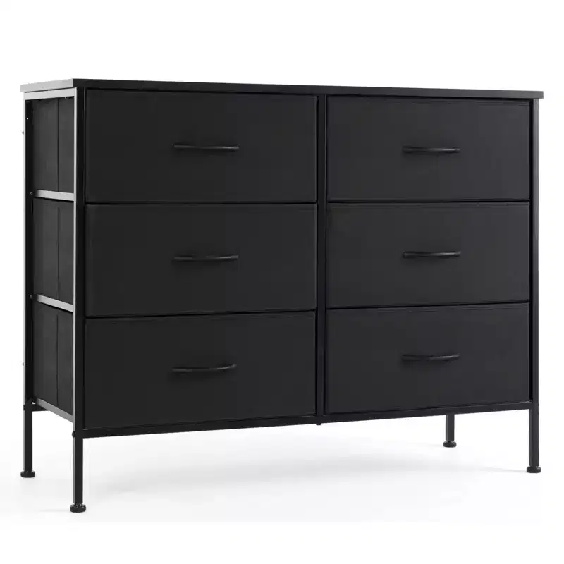 Faux Leather Upholstered Platform Bed Frame, Black, No Box Spring Required