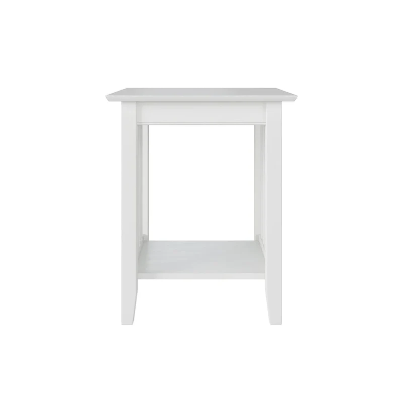 AFI Mission Printer Stand with Built-in Charger in White