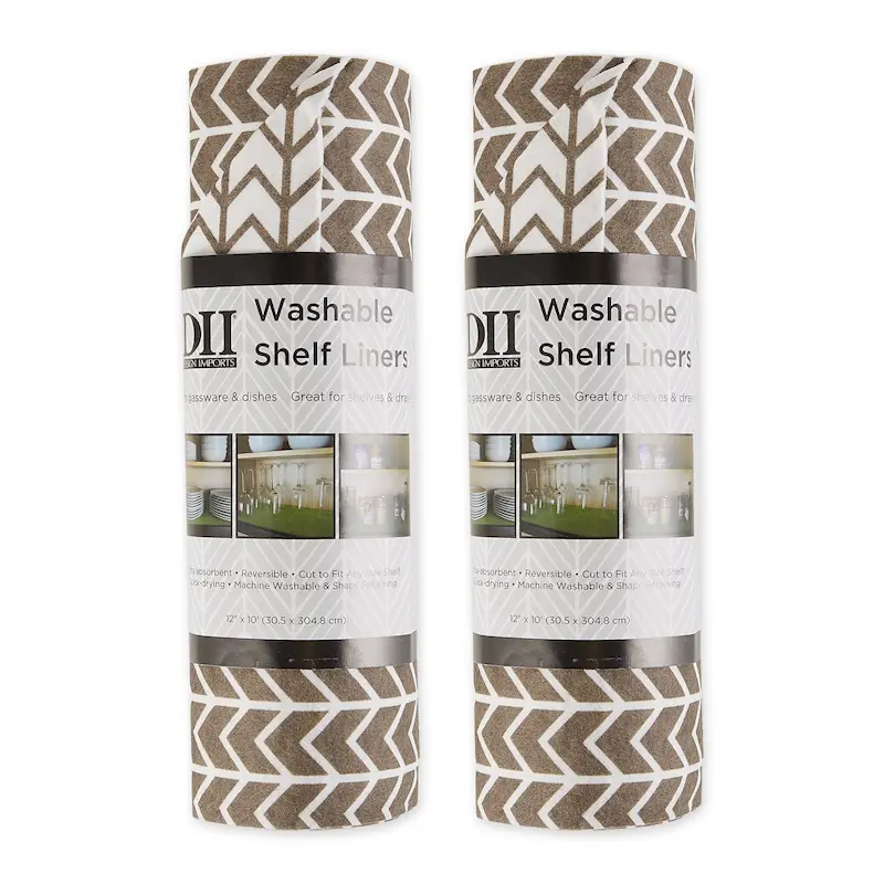 DII Grey Lattice Shelf Liner (Set of 2)