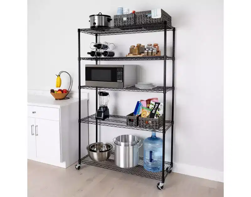5-Tier 48 x 18 NSF-Certified Steel Wire Shelving Unit