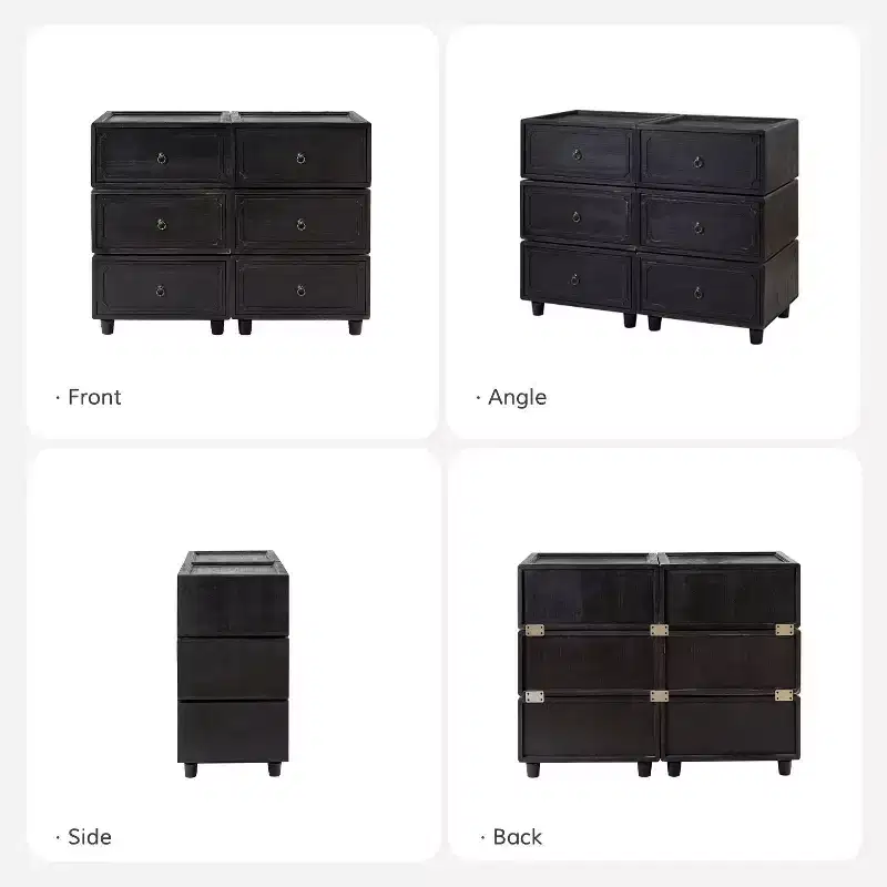 Oddone 2 - Drawer end table Set of 3 With Modular Design| ART OF LIVING DESIGNS