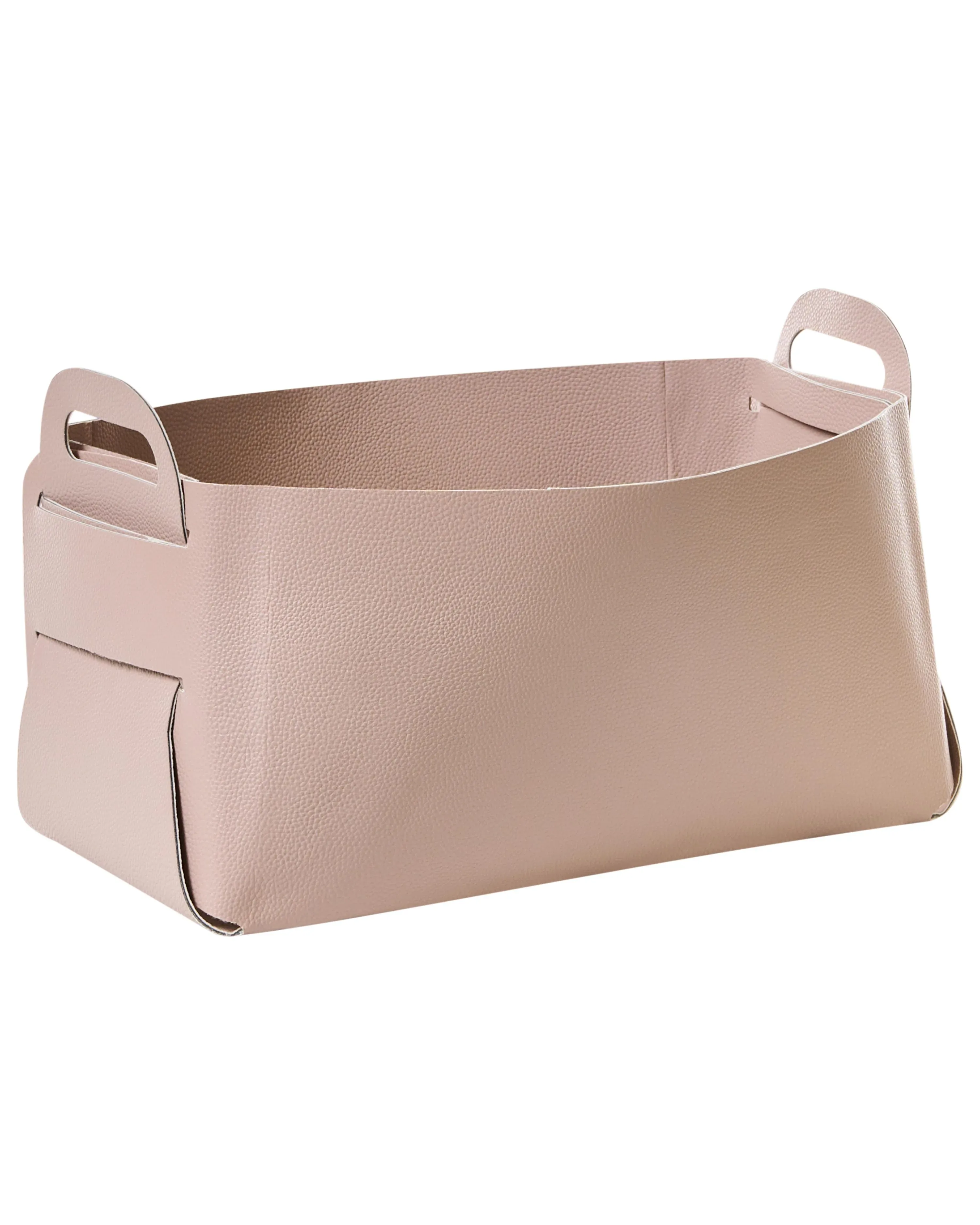 Set di 2 cestini Pelle sintetica Rosa pastello