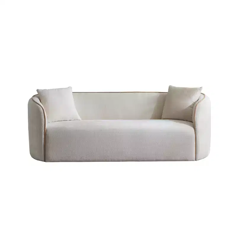 Christopher Knight Home Lindsay Elegance 82 Curved 3-Seater Boucle Sofa