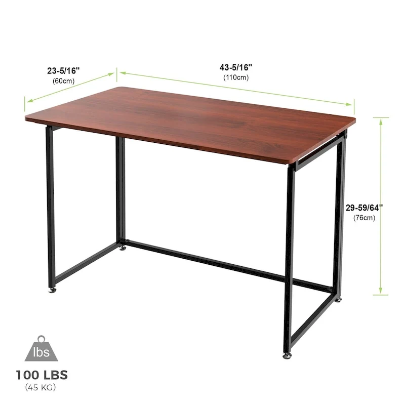 Eureka Ergonomic 43 Folding Desk Home Office Writing Desk