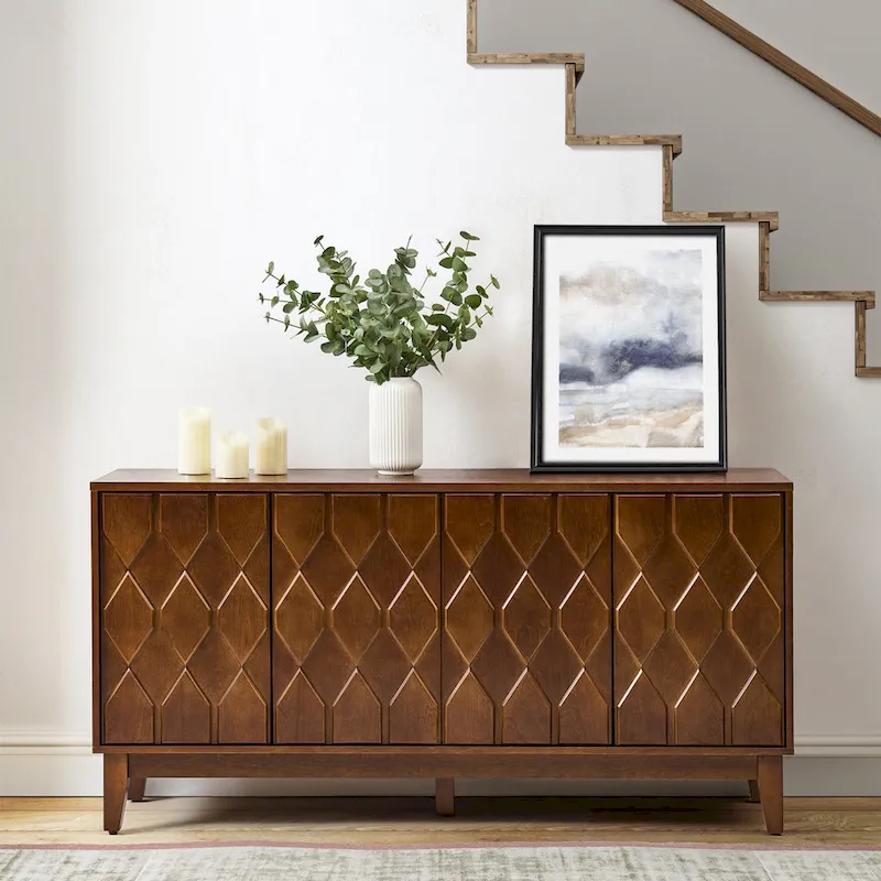 60 Mid-Century Modern Sideboard with Adjustable Shelves