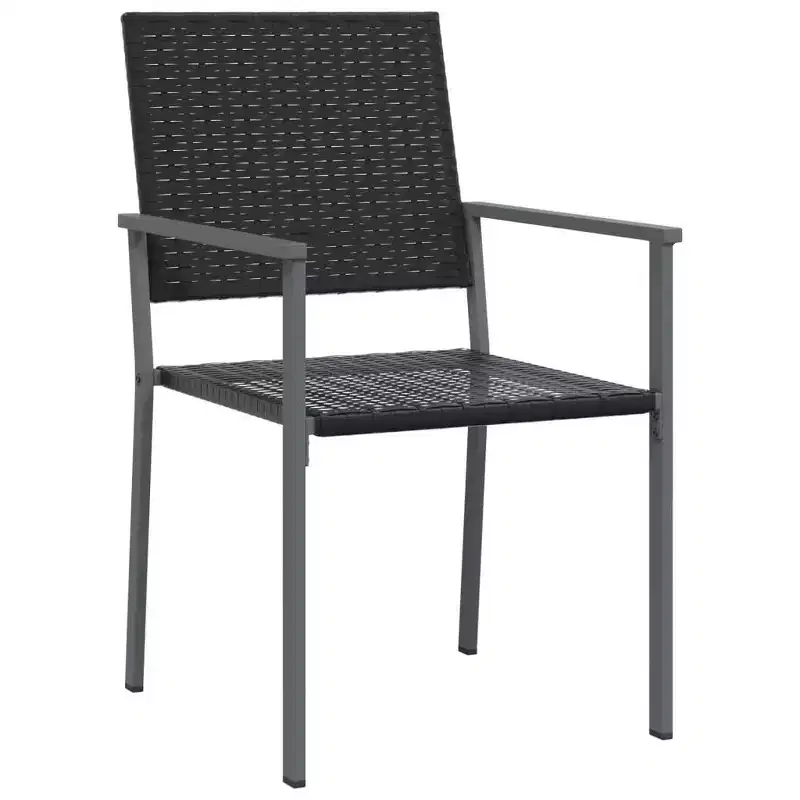 vidaXL Garden Chair Set of 6 PE rattan, powder-coated steel Medium