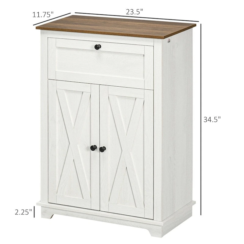 Kitchen Sideboard Storage Cabinet with Drawer and Adjustable Shelf