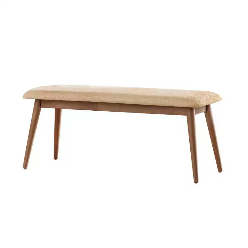 Pierre MidCentury Modern Tapered Upholstered Dining Bench iNSPIRE Q