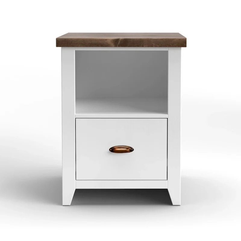 Modern Farmhouse 22 inch 1-drawer file, No Assembly Required, Two-Tone Finish