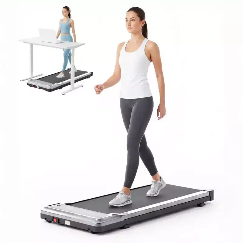 NAYSAYE Walking Pad Treadmill Compact Quiet Portable Under Desk Walking Machine for Home and Office Exercise, Silver, 42.2*19.2*3.58