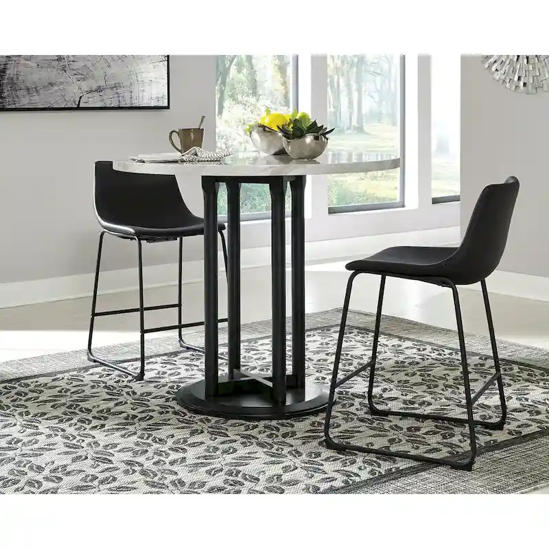 Signature Design by Ashley Centiar Black/Gray 3-Piece Counter Height Dining Package